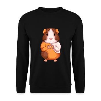 guinea pig guinea pig - Unisex Sweatshirt - black - Front - Alina (178cm) & Michal (187cm)
