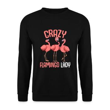 Flamingo ladies - Unisex Sweatshirt - black - Front - Alina (178cm) & Michal (187cm)