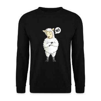 Schaf Nö Schafe Schäfer - Unisex Pullover - Schwarz - Vorne - Alina (178cm) & Michal (187cm)