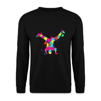 Breakdance breakdancer breakdancing kids boys - Unisex Sweatshirt - black - Front - Alina (178cm) & Michal (187cm)