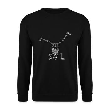 Breakdance breakdancer breakdancing skeleton - Unisex Sweatshirt - black - Front - Alina (178cm) & Michal (187cm)