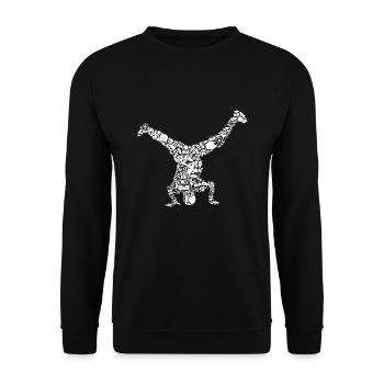 Breakdance Breakdancer Herren Kinder Jungen - Unisex Pullover - Schwarz - Vorne - Alina (178cm) & Michal (187cm)