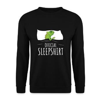 Chameleon sleep shirt - Unisex Sweatshirt - black - Front - Alina (178cm) & Michal (187cm)