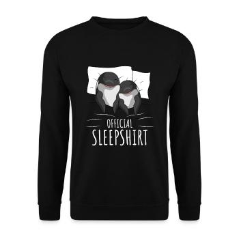 Orca Schlafshirt - Unisex Pullover - Schwarz - Vorne - Alina (178cm) & Michal (187cm)