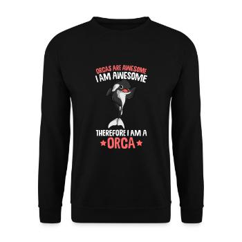 Orque - Sweat-shirt Unisexe - noir - Devant - Alina (178cm) & Michal (187cm)