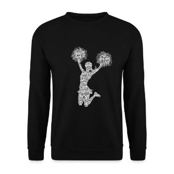 Cheerleading Cheerleader Cheer Girls - Unisex Sweatshirt - black - Front - Alina (178cm) & Michal (187cm)