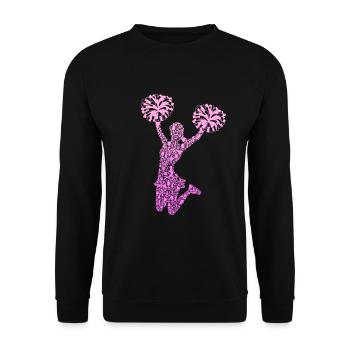 Cheerleading Cheerleader Girls Cheer - Unisex Sweatshirt - black - Front - Alina (178cm) & Michal (187cm)