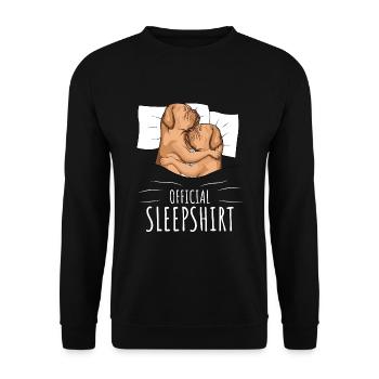 Dogue de Bordeaux Chemise de nuit Dogue - Sweat-shirt Unisexe - noir - Devant - Alina (178cm) & Michal (187cm)