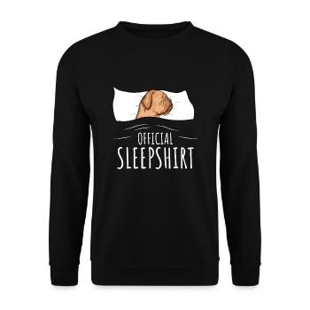 Dogue de Bordeaux Chemise de couchage pour chien - Sweat-shirt Unisexe - noir - Devant - Alina (178cm) & Michal (187cm)