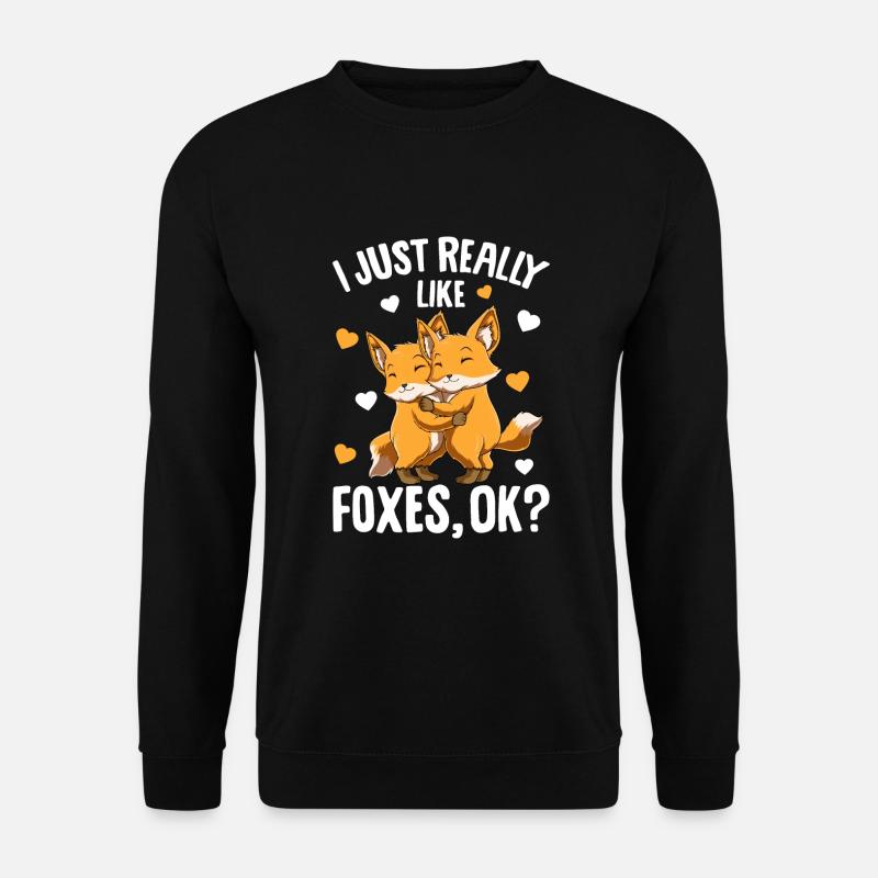 Fuchs Kinder - Unisex Pullover - Schwarz