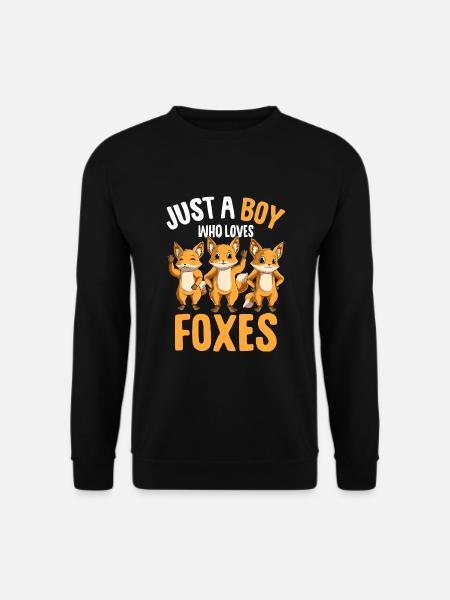 Fuchs Junge Kinder - Unisex Pullover - Schwarz