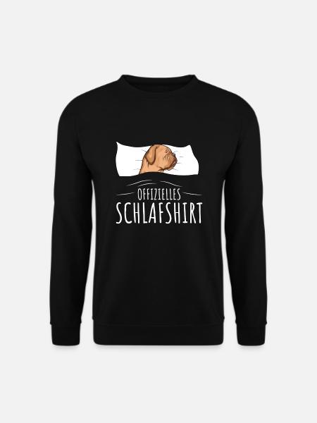 Schlafshirt Bordeauxdogge Dogue de Bordeaux - Unisex Pullover - Schwarz