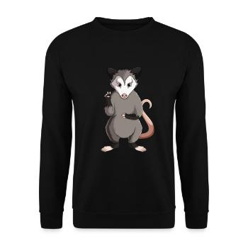 Opossum Enfants Filles Dames - Sweat-shirt Unisexe - noir - Devant - Alina (178cm) & Michal (187cm)