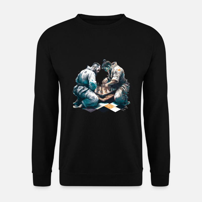 BJJ Jiu-Jitsu motif chess - Unisex Sweatshirt - black