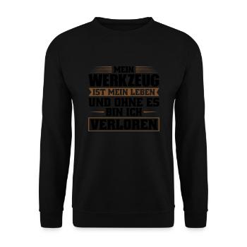 Handwerker Beruf Werkzeug Geschenk - Unisex Pullover - Schwarz - Vorne - Alina (178cm) & Michal (187cm)
