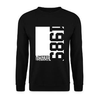 37TH BIRTHDAY LIMITED EDITION 1989 - Unisex Sweatshirt - black - Front - Alina (178cm) & Michal (187cm)