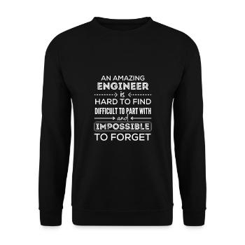 Appréciation de l’INGÉNIEUR - Sweat-shirt Unisexe - noir - Devant - Alina (178cm) & Michal (187cm)
