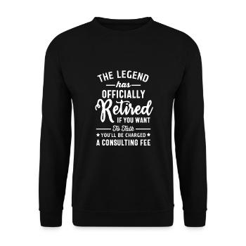La légende a officiellement pris sa retraite - Sweat-shirt Unisexe - noir - Devant - Alina (178cm) & Michal (187cm)