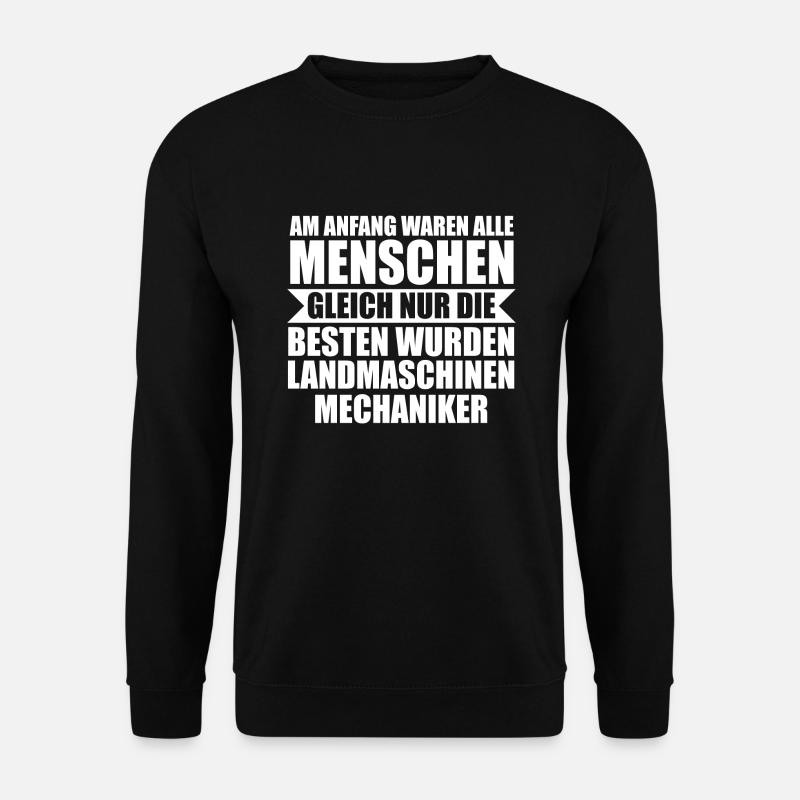 Landmaschinen Mechaniker Traktor Geschenk - Unisex Pullover - Schwarz