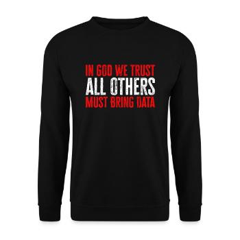 Daten Analyst - Lustiges Geschenk für Analytiker - Unisex Pullover - Schwarz - Vorne - Alina (178cm) & Michal (187cm)
