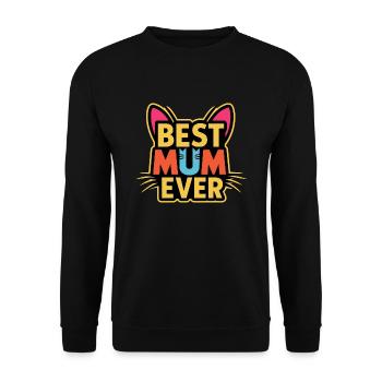 Best Mom Forever - Chat à motif de fête des mères - Sweat-shirt Unisexe - noir - Devant - Alina (178cm) & Michal (187cm)