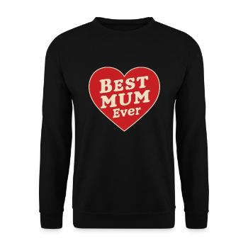 Best Mom Forever - Cadeau de fête des mères - Sweat-shirt Unisexe - noir - Devant - Alina (178cm) & Michal (187cm)
