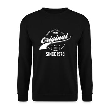 Original 1978 - Unisex Pullover - Schwarz - Vorne - Alina (178cm) & Michal (187cm)