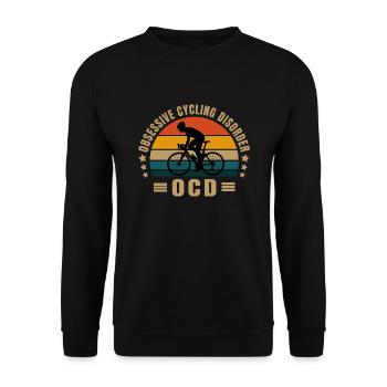 OCD Obsessive Fahrradstörung Fahrrad Radfahren - Unisex Pullover - Schwarz - Vorne - Alina (178cm) & Michal (187cm)