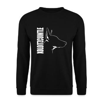 XOLOITZCUINTLE Xolo Hund Hunde Nackthund Wilsigns - Unisex Pullover - Schwarz - Vorne - Alina (178cm) & Michal (187cm)