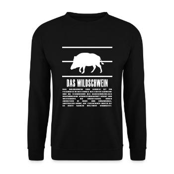 waldbewohner wildschwein aus dem wald wildsau - Unisex Pullover - Schwarz - Vorne - Alina (178cm) & Michal (187cm)