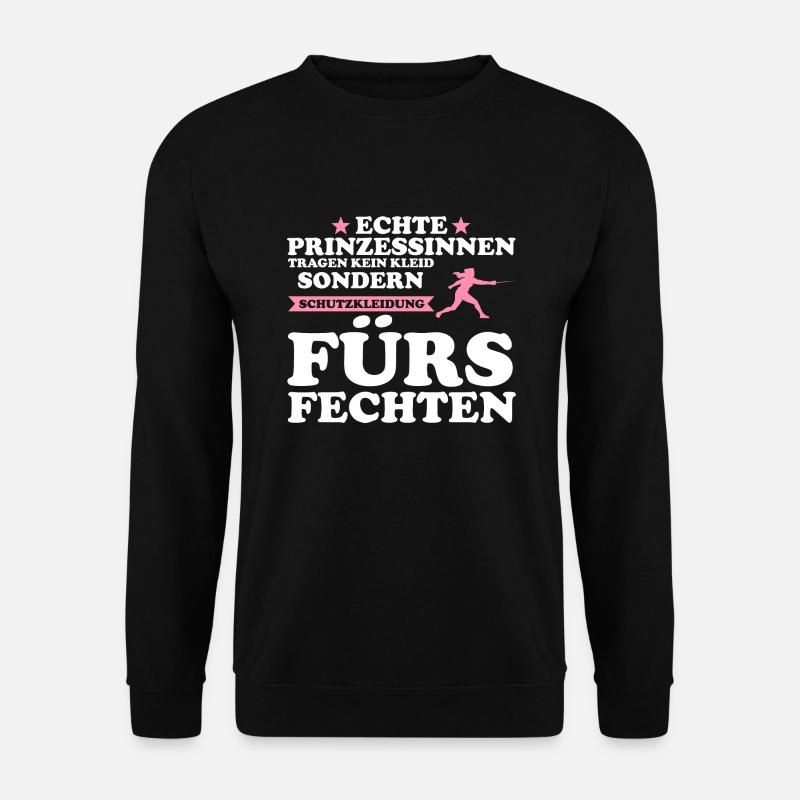 Fechterin Fechten Fechterinnen Geschenk - Unisex Pullover - Schwarz
