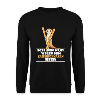 hüttengaudi kaiserschmarrn ski pulverschnee - Unisex Pullover - Schwarz - Vorne - Alina (178cm) & Michal (187cm)