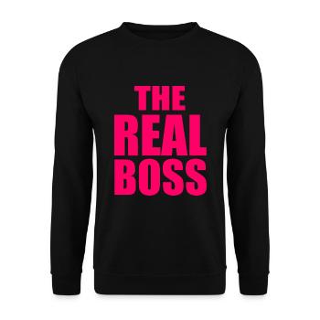 The real boss - Sweat-shirt Unisexe - noir - Devant - Alina (178cm) & Michal (187cm)