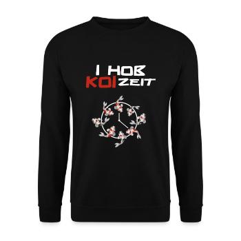 koifisch koizeit i hob koi zeit wasserwechsel - Unisex Pullover - Schwarz - Vorne - Alina (178cm) & Michal (187cm)