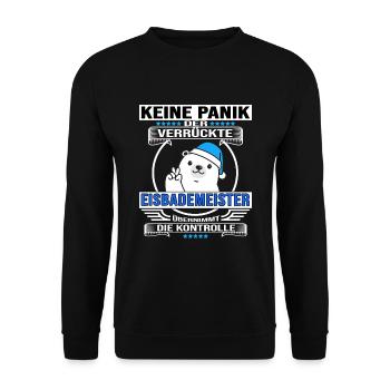 eisbader winterbader eisbademeister - Unisex Pullover - Schwarz - Vorne - Alina (178cm) & Michal (187cm)