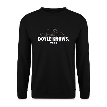4 7 DOYLE - Unisex Pullover - Schwarz - Vorne - Alina (178cm) & Michal (187cm)