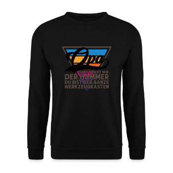 Grossvater opa Opas Geschenk - Unisex Pullover - Schwarz - Vorne - Alina (178cm) & Michal (187cm)