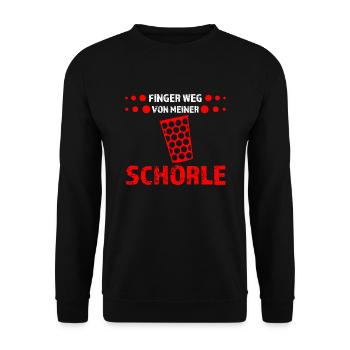 Schorle Pfälzer Weinschorle Geschenk - Unisex Pullover - Schwarz - Vorne - Alina (178cm) & Michal (187cm)