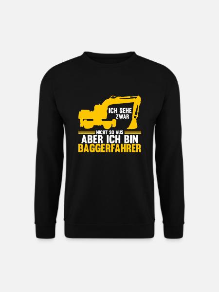 Bagger Fahrer Bagger Bauen Geschenk - Unisex Pullover - Schwarz