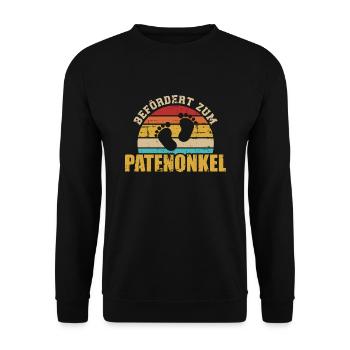 Patenonkel - Unisex Pullover - Schwarz - Vorne - Alina (178cm) & Michal (187cm)