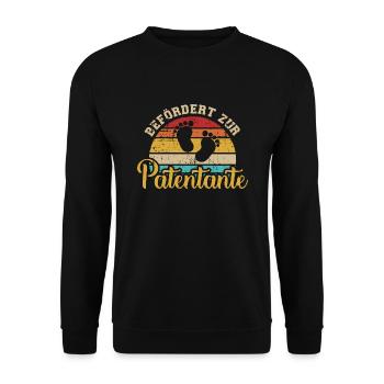 Patentante - Unisex Pullover - Schwarz - Vorne - Alina (178cm) & Michal (187cm)