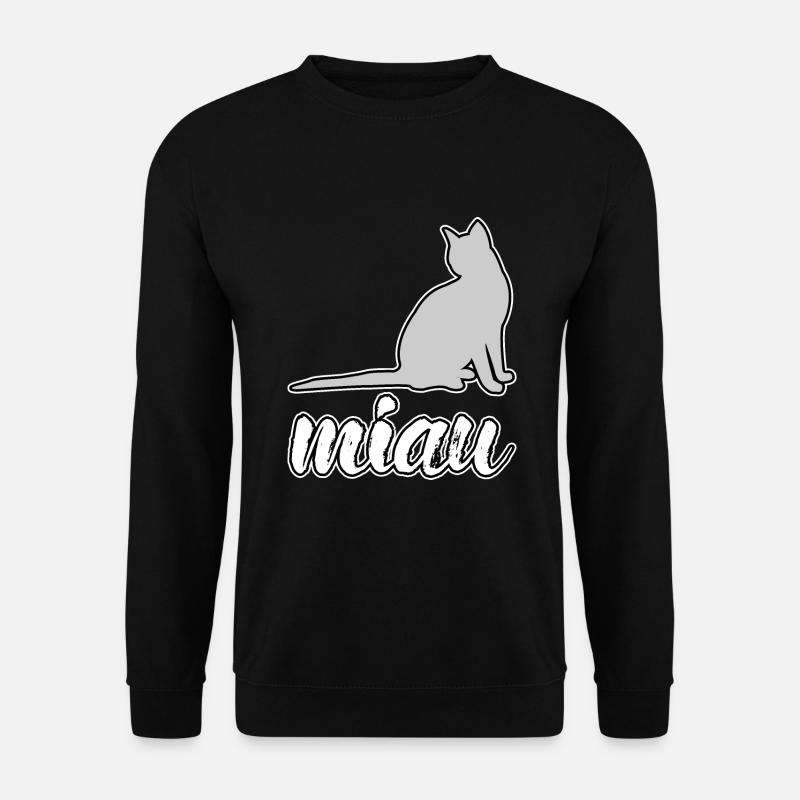Katze miau - Unisex Pullover - Schwarz