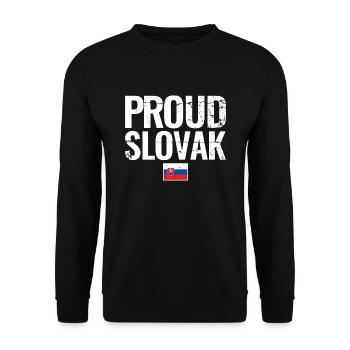 Proud Slovak Slovakia Slovak flag Slovak - Unisex Sweatshirt - black - Front - Alina (178cm) & Michal (187cm)