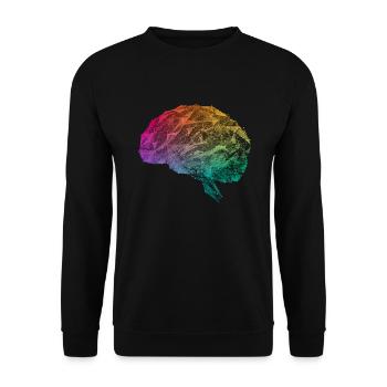 Brain Aesthetic Geometric Brain Map Impulses Neuro - Unisex Sweatshirt - black - Front - Alina (178cm) & Michal (187cm)