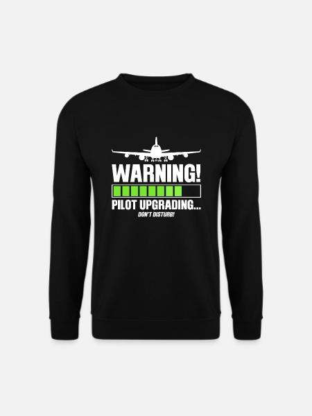 Pilot Pilot Flugzeug Geschenk - Unisex Pullover - Schwarz
