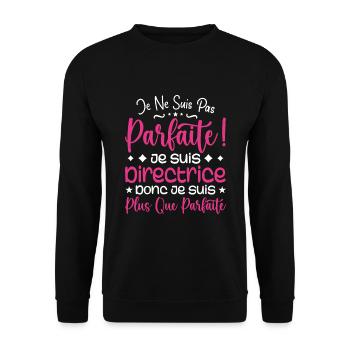 Ein mehr als perfekter Regisseur, ein Traumjob - Unisex Pullover - Schwarz - Vorne - Alina (178cm) & Michal (187cm)
