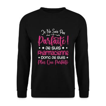 A more than perfect pharmacist, a dream job - Unisex Sweatshirt - black - Front - Alina (178cm) & Michal (187cm)