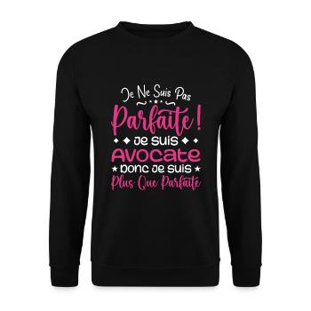 A more than perfect lawyer, a dream job - Unisex Sweatshirt - black - Front - Alina (178cm) & Michal (187cm)