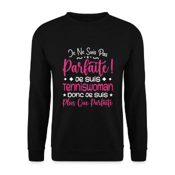 Ein mehr als perfekter Tennisspieler, ein Traumberuf - Unisex Pullover - Schwarz - Vorne - Alina (178cm) & Michal (187cm)