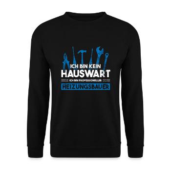Heizungsbauer Beruf Heizungsinstallateur Geschenk - Unisex Pullover - Schwarz - Vorne - Alina (178cm) & Michal (187cm)